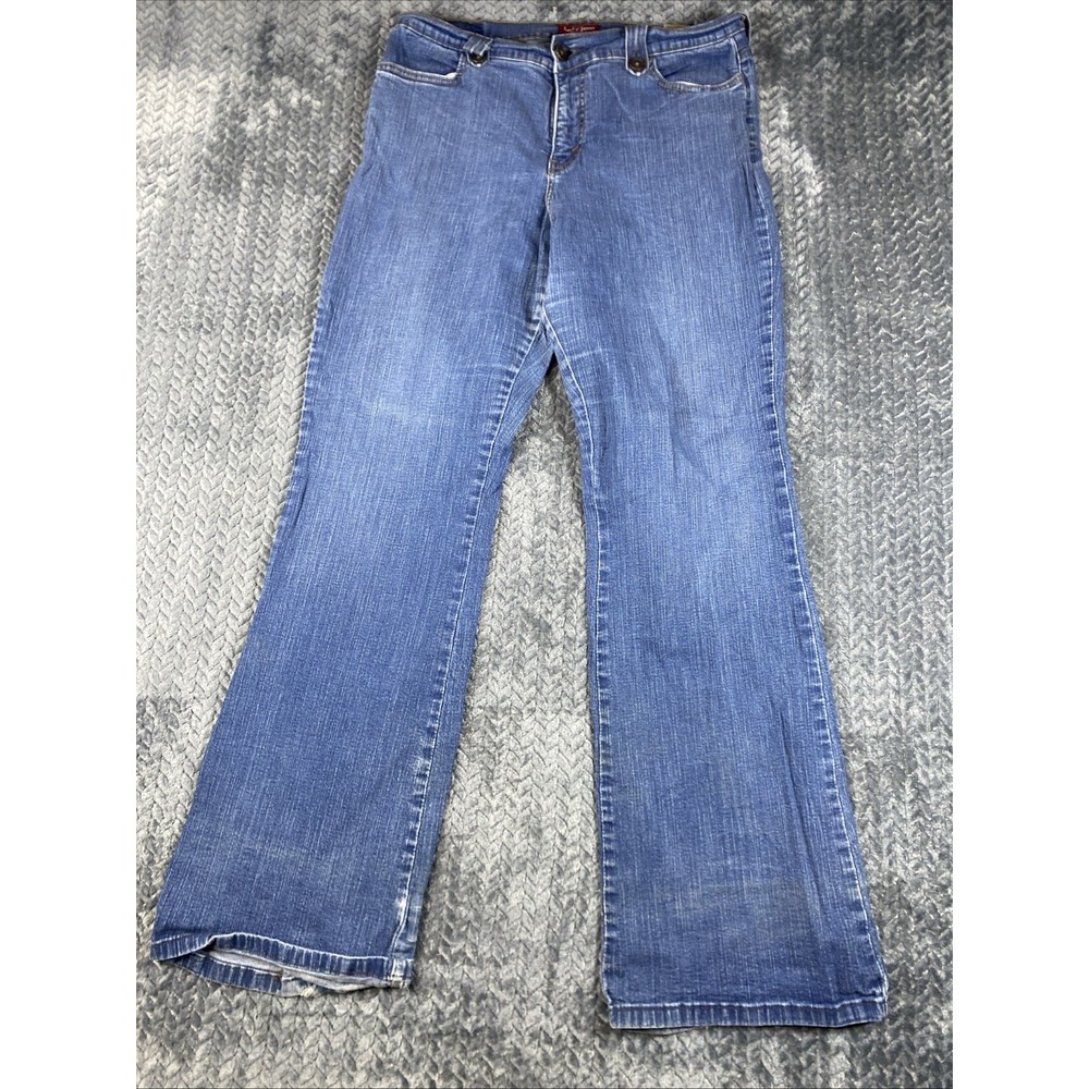 Levi's Jeans Genuinely Crafted Perfectly Slimming Sz 14 Medium Womens Dark Denim